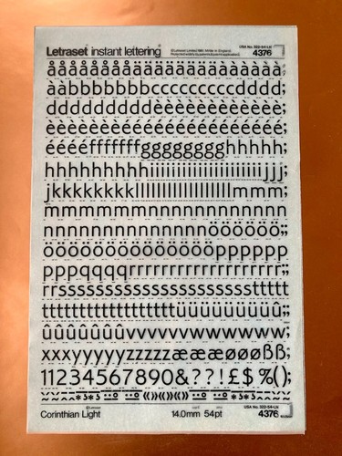 Letraset 4376 corinthian light - 4376,