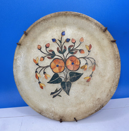 Mosaic stone plate inset - stone,