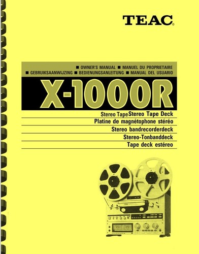 Teac 1000r reel - x-1000r, tape