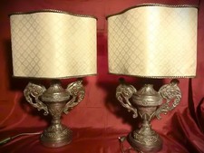 COPPIA DI GRANDI LAMPADE DA