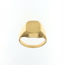anello uomo scudo satinato oro