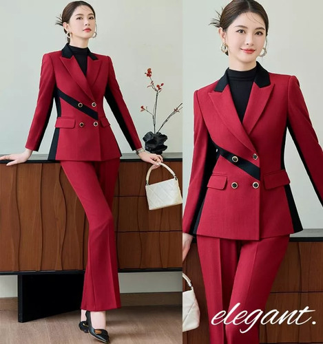 Completo donna elegante rosso - completo,
