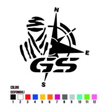 Adesivo Dakar GS ADVENTURE - Altezza 10 cm - Sticker Valigia Baule Motorrad