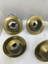 5 Faretti Da Incasso Dorati Vintage Orientabili