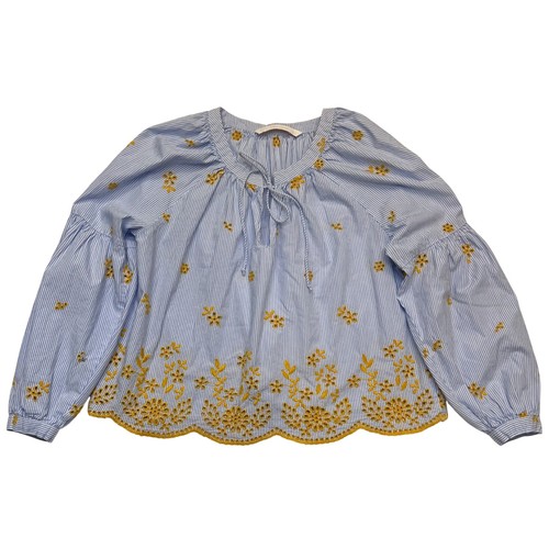 Blusa zara blu - gessato, giallo
