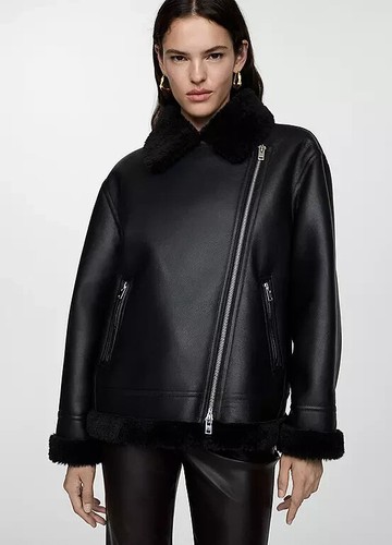 Mango giacca biker finta - in,