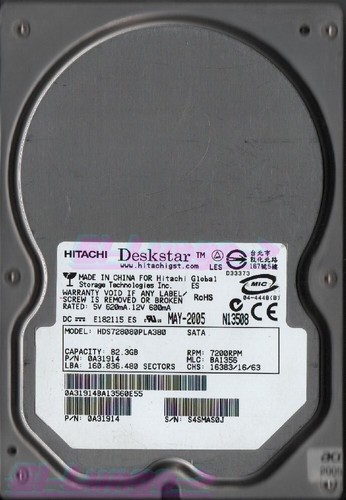 Hitachi deskstar - hitachi,