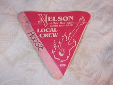 Nelson Tour originale vintage concerto backstage pass equipaggio locale