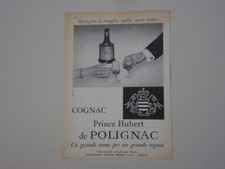 advertising Pubblicità 1959 COGNAC PRINCE HUBERT DE POLIGNAC