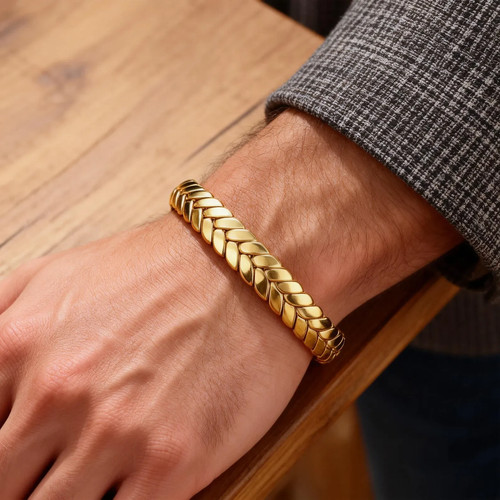 Bracciale uomo oro giallo - , 18