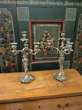 Coppia Candelabri In Bronzo Dorato