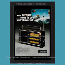 Anni '70  * Pubblicità Originale "Grundig Radio Satellit, Tutte le Voci Dell'Uni
