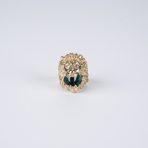 Gucci anello lion head ottone - lion,