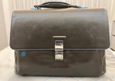 Piquadro Blue Square Cartella Porta Computer Espandibile in Pelle