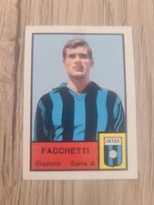 1964-65 Mira Calciatori GIACINTO FACCHETTI Inter FIGURINA Nuova BORDO LARGO