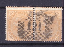 FRANCOBOLLI Italia Regno Vittorio Emanuele II 1863-65 10 c. Numerale Punti FXD9