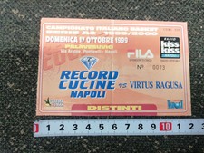 BIGLIETTO Pallacanestro Basket RECORD CUCINE NAPOLI Vs VIRTUS RAGUSA 1999-2000