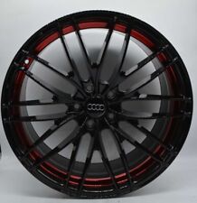 4 cerchi lega nuovi audi abt 2024 r19 nero lucido - interno red lt004861