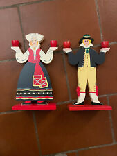 Vintage Portacandele in legno Ikea Lizzie Velender - figure sagome svedesi