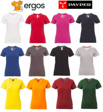 PAYPER T-Shirt Donna V-Neck Lady Scollo a V Manica Corta 100% Cotone Maglietta