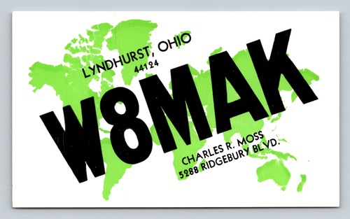 Ham radio qsl - w8mak, lyndhurst