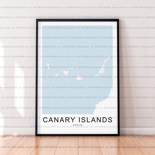 Poster mappa senza - , cornice