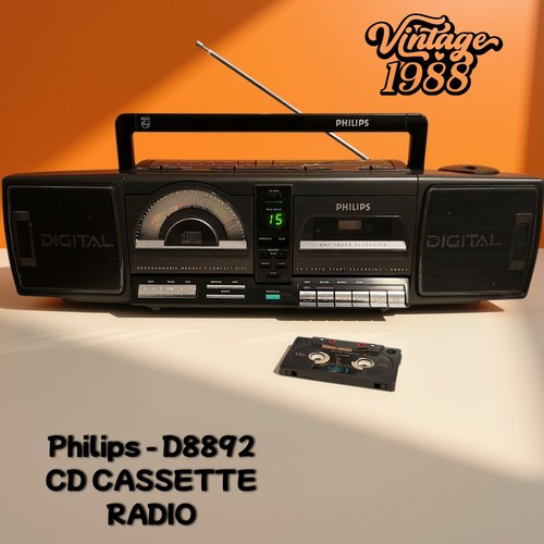 1988 philips d8892 boombox - -,