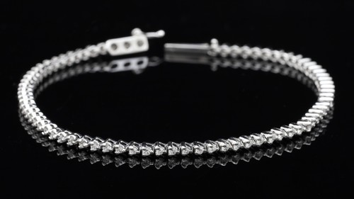 Bracciale tennis oro bianco - in,