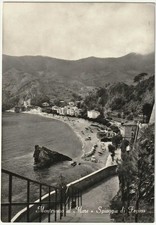 MONTEROSSO AL MARE - LA SPEZIA - SPIAGGIA DI FEGINA - VIAGG. 1957 -42144-