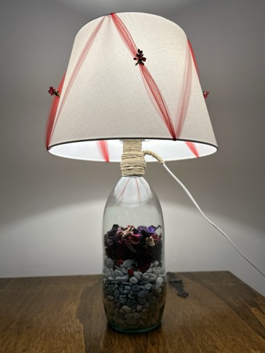 Lampada con base vetro - base, in