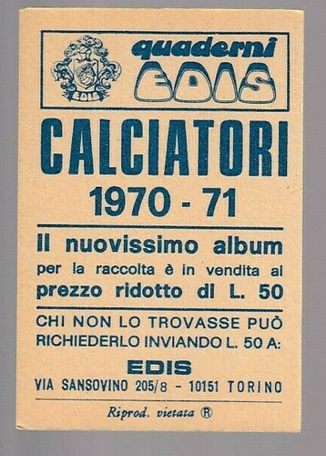 Figurina calciatori edis - figurina,
