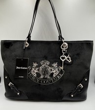 Juicy Couture Scottie Twig Dog Tote Bag Velluto Nero Nuova Y2K Rara Nuova con etichette