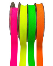 Nastro bias fluorescente neon 20 mm rosa arancione verde flo giallo cucito bunting