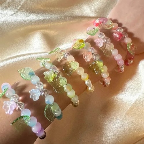 Bracciale donna fiori vetro - fiori,
