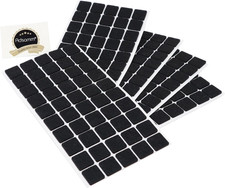 ® / 250 X Feltrini Autoadesivi/Nero / 20X20 Mm/Quadrato/Piedini per Mobili in Fe