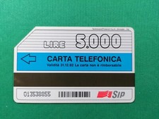 SCHEDA TELEFONICA SIP 31.12.92 SCOPRI LA CARTA INFINITA L.5.000