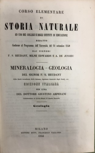 Storia naturale mineralogia - storia, e