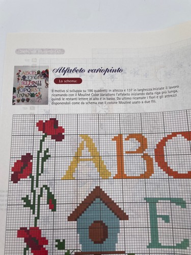 Schema punto croce alfabeto - punto,