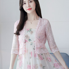 Maglia pizzo donna cardigan