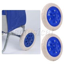 2 Pezzi Ruote Carrello della Spesa 160mm Nucleo Plastica Schiuma Carrello Ruota Blu