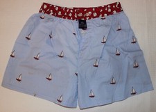 Boxer MC Alson taglia 116 blu chiaro-bianco-a righe barche a vela