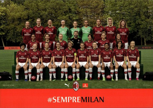 Cartolina squadra femminile - squadra, ac