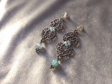 Orecchini Nero/Blu Lunghi