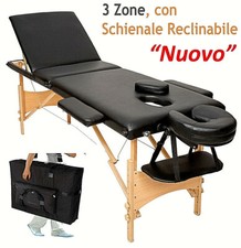LETTINO MASSAGGI Portatile a 3 Zone *NUOVO* Nero x Estetica Tattoo Fisioterapia
