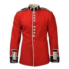 Authentique Veste Uniforme Armée Britannique Rouge Cavalerie Scarlet Or