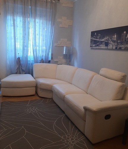 Divano pelle bianco - pelle,