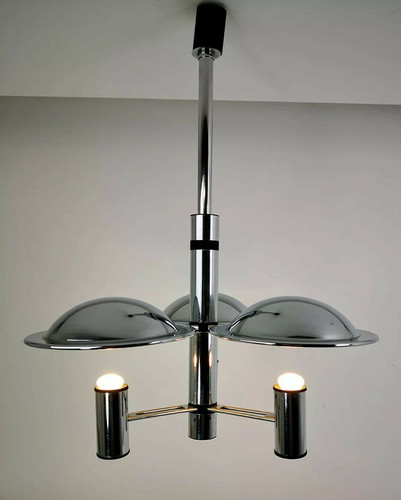 Lampadario acciaio vintage - acciaio, vintage'60