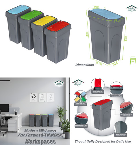 Pattumiera grande plastica - grande,
