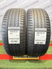 2 GOMME BRIDGESTONE T005 225 55 17 97W ESTIVE USATE mm 5.3-5.5 75% DOT 1621
