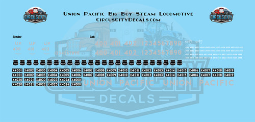 Set decalcomanie union pacific - decalcomanie,
